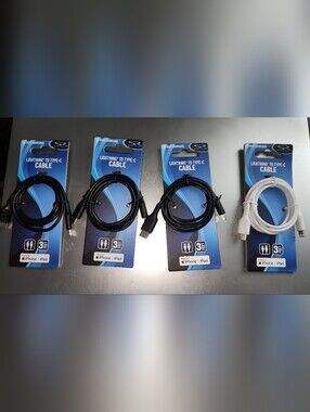 4 NEW Solaray 3FT iPhone Fast Charging Cables